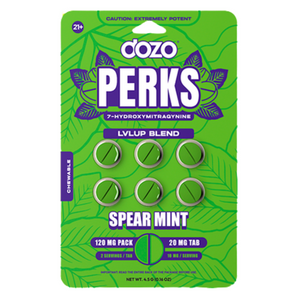 Dozo Perks 7-Hydroxymitragynine Rapid Release Tablets - 6ct (20mg Each)