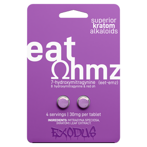 Exodus Eat Ohmz 7-OH Kratom Tablets (White, Green, Purple, Red)
