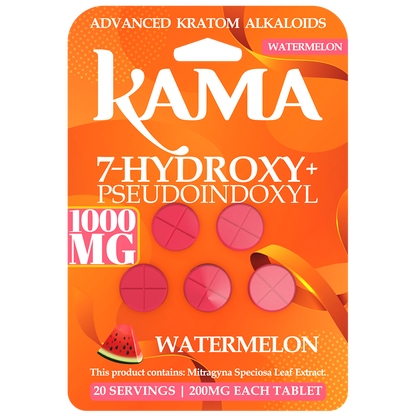 Kama 7-Hydroxy + Pseudo Tablets 1000mg - 5ct (200mg Each)