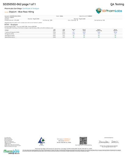 Dopium 7-Hydroxymitragynine Chewable Tablets - 1ct (40mg Each)
