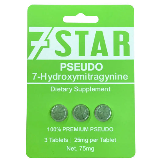 7 Star Pseudo + 7-Hydroxy Tablets - 3ct (25mg Each)