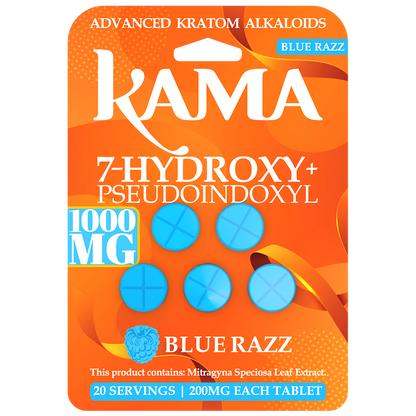 Kama 7-Hydroxy + Pseudo Tablets 1000mg - 5ct (200mg Each)