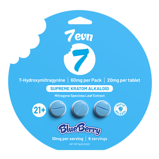 7evn 7-Hydroxymitragynine Kratom Tablets 60mg - 3ct (20mg Each)
