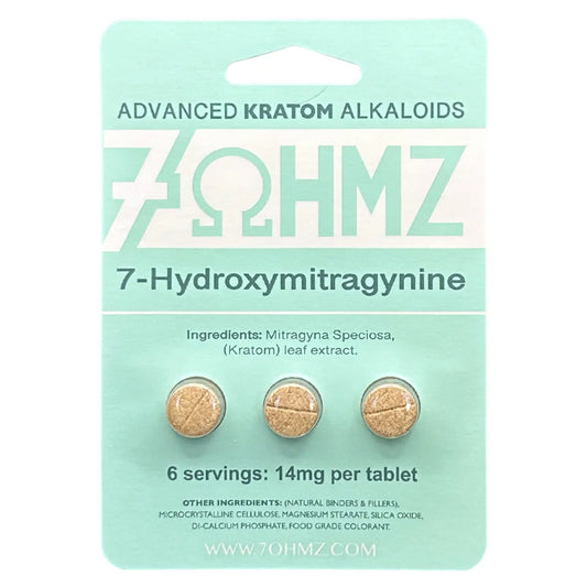 7OHMZ 7-Hydroxymitragynine Kratom Tablets (14mg Each)
