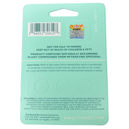 7OHMZ 7-Hydroxymitragynine Kratom Tablets (14mg Each)