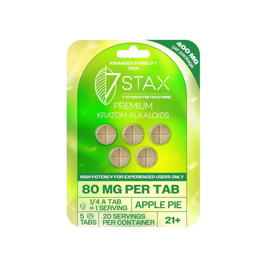 7Stax 7-Hydroxymitragynine Tablets 400mg - 5ct (80mg Each)