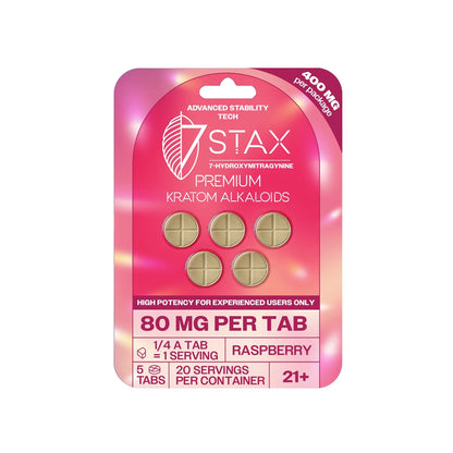 7Stax 7-Hydroxymitragynine Tablets 400mg - 5ct (80mg Each)