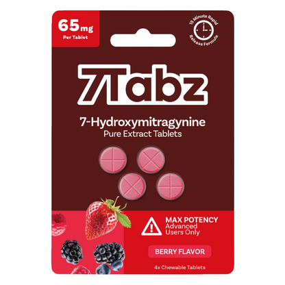 7Tabz Max Potency 7-Hydroxymitragynine Tablets 260mg - 4ct (65mg Each)
