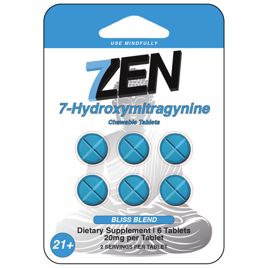 7ZEN 7-Hydroxymitragynine Kratom Tablets - 6ct (20mg Each)