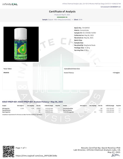 Dopium 7-Hydroxy Kratom Tablets - 30ct (10mg Each)