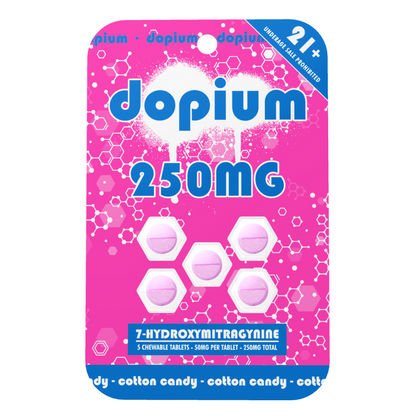 Dopium 7-OH Chewable Kratom Tablets 250mg - 5ct (50mg Each)