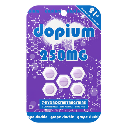 Dopium 7-OH Chewable Kratom Tablets 250mg - 5ct (50mg Each)