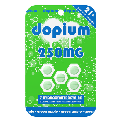 Dopium 7-OH Chewable Kratom Tablets 250mg - 5ct (50mg Each)