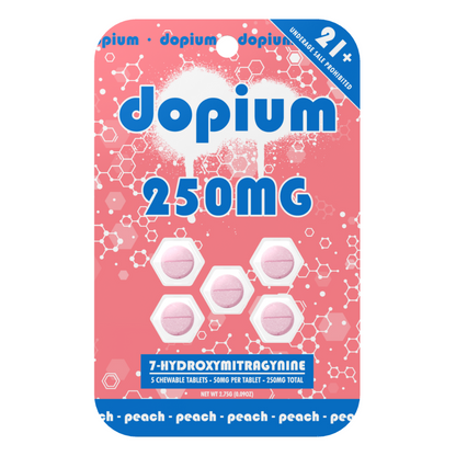 Dopium 7-OH Chewable Kratom Tablets 250mg - 5ct (50mg Each)