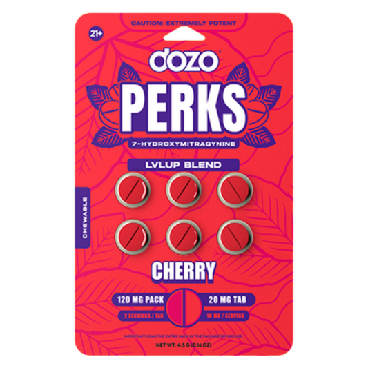 Dozo Perks 7-Hydroxymitragynine Rapid Release Tablets - 6ct (20mg Each)