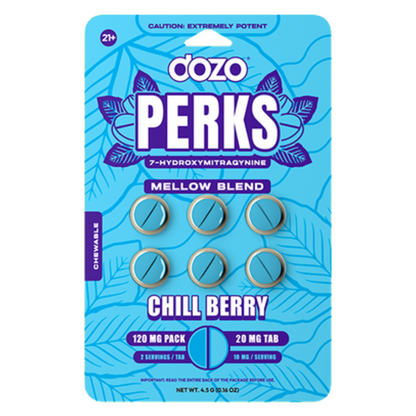 Dozo Perks 7-Hydroxymitragynine Rapid Release Tablets - 6ct (20mg Each)