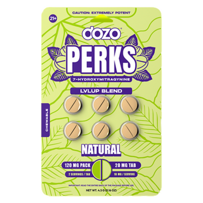Dozo Perks 7-Hydroxymitragynine Rapid Release Tablets - 6ct (20mg Each)