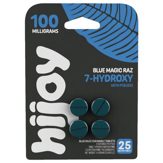 Hijoy 7-Hydroxy With Pseudo Chewable Tablets – 4ct (25mg Each)