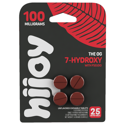 Hijoy 7-Hydroxy With Pseudo Chewable Tablets – 4ct (25mg Each)