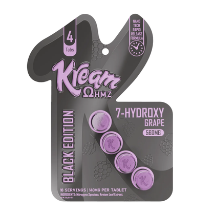 Kream Ohmz Black Edition 7-OH Tablets 560mg - 4ct (140mg Each)