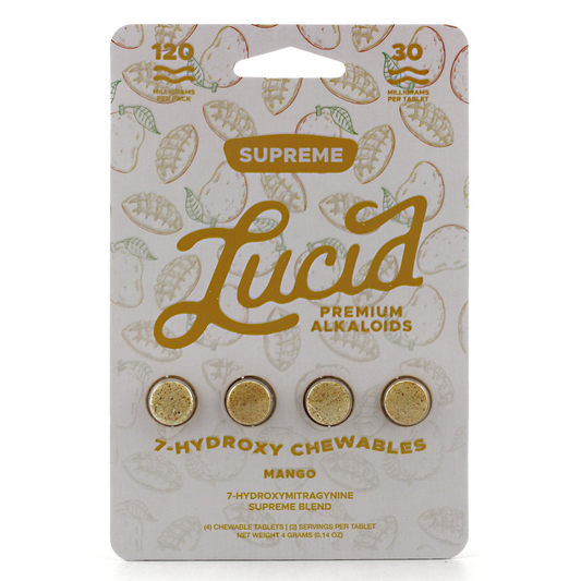 Lucid Premium Alkaloids 7-Hydroxy Tablets 120mg - 4ct (30mg Each)