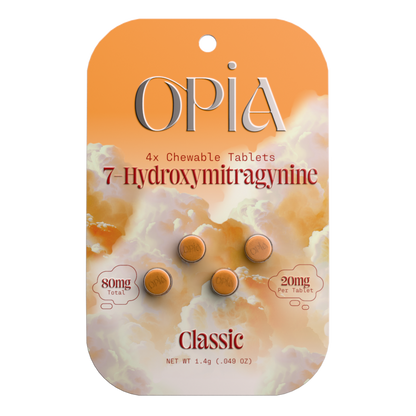 OPiA 7-Hydroxy Chewable Kratom Tablets - 4ct (20mg Each)