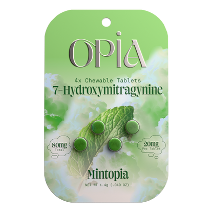 OPiA 7-Hydroxy Chewable Kratom Tablets - 4ct (20mg Each)