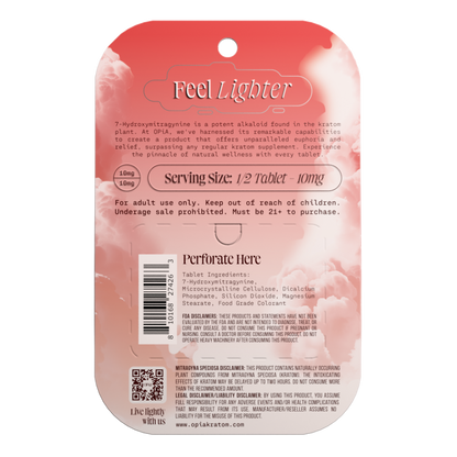 OPiA 7-Hydroxy Chewable Kratom Tablets - 4ct (20mg Each)