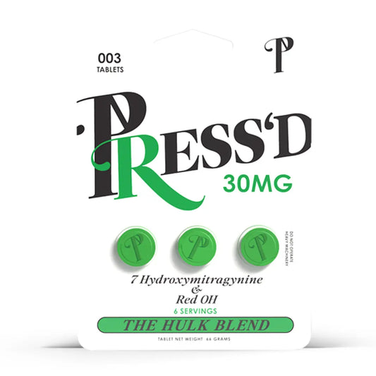 Press'd Hulk Blend Kratom Tablets - 3ct (30mg Each)