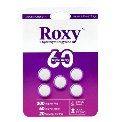 Roxy XL 7-Hydroxymitragynine Tablets 300mg - 5ct (60mg Each)