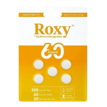 Roxy XL 7-Hydroxymitragynine Tablets 300mg - 5ct (60mg Each)