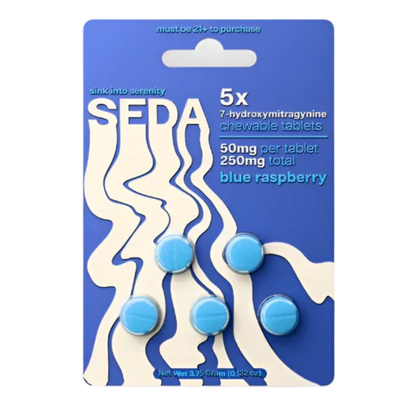 SEDA 7-Hydroxymitragynine Chewable Tablets 250mg - 5ct (50mg Each)