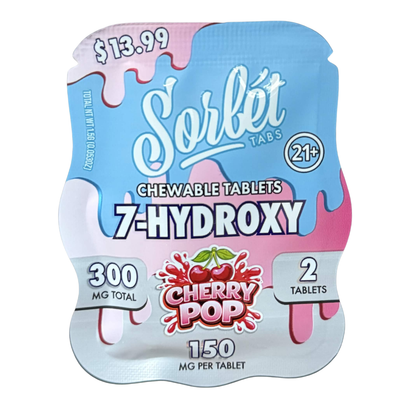 Sorbet Tabs 7-Hydroxy Chewable Tablets 300mg - 2ct (150mg Each)