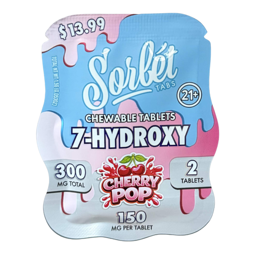 Sorbet Tabs 7-Hydroxy Chewable Tablets 300mg - 2ct (150mg Each)