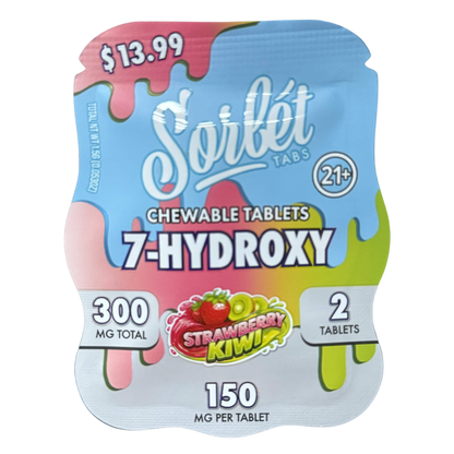 Sorbet Tabs 7-Hydroxy Chewable Tablets 300mg - 2ct (150mg Each)
