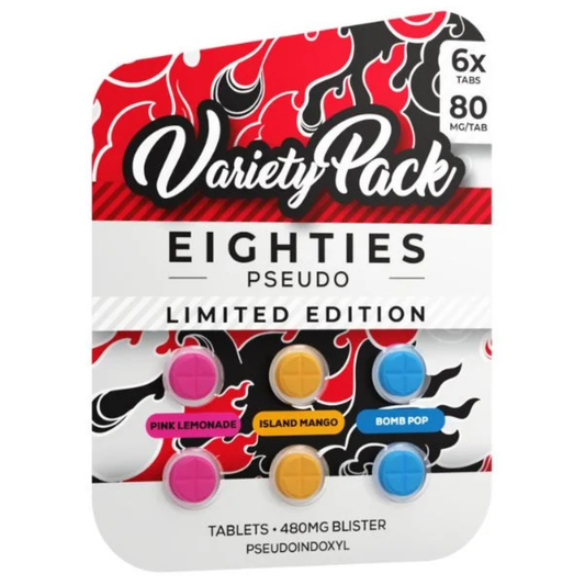 Straight Heat Eighties Pseudo Variety Pack Tablets - 6ct (80mg Each)